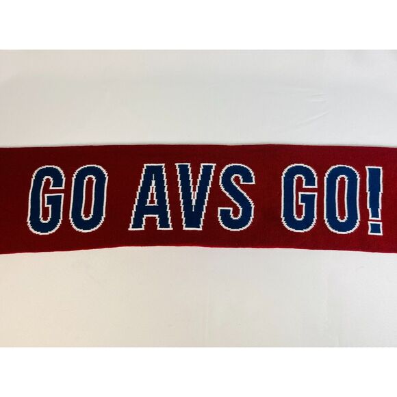NHL Colorado Avalanche GO AVS GO Playoff Fringed Scarf Hockey Mountains - Picture 3 of 4
